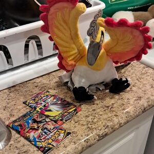 Pokemon Yellow and Red Bird Plush Toy